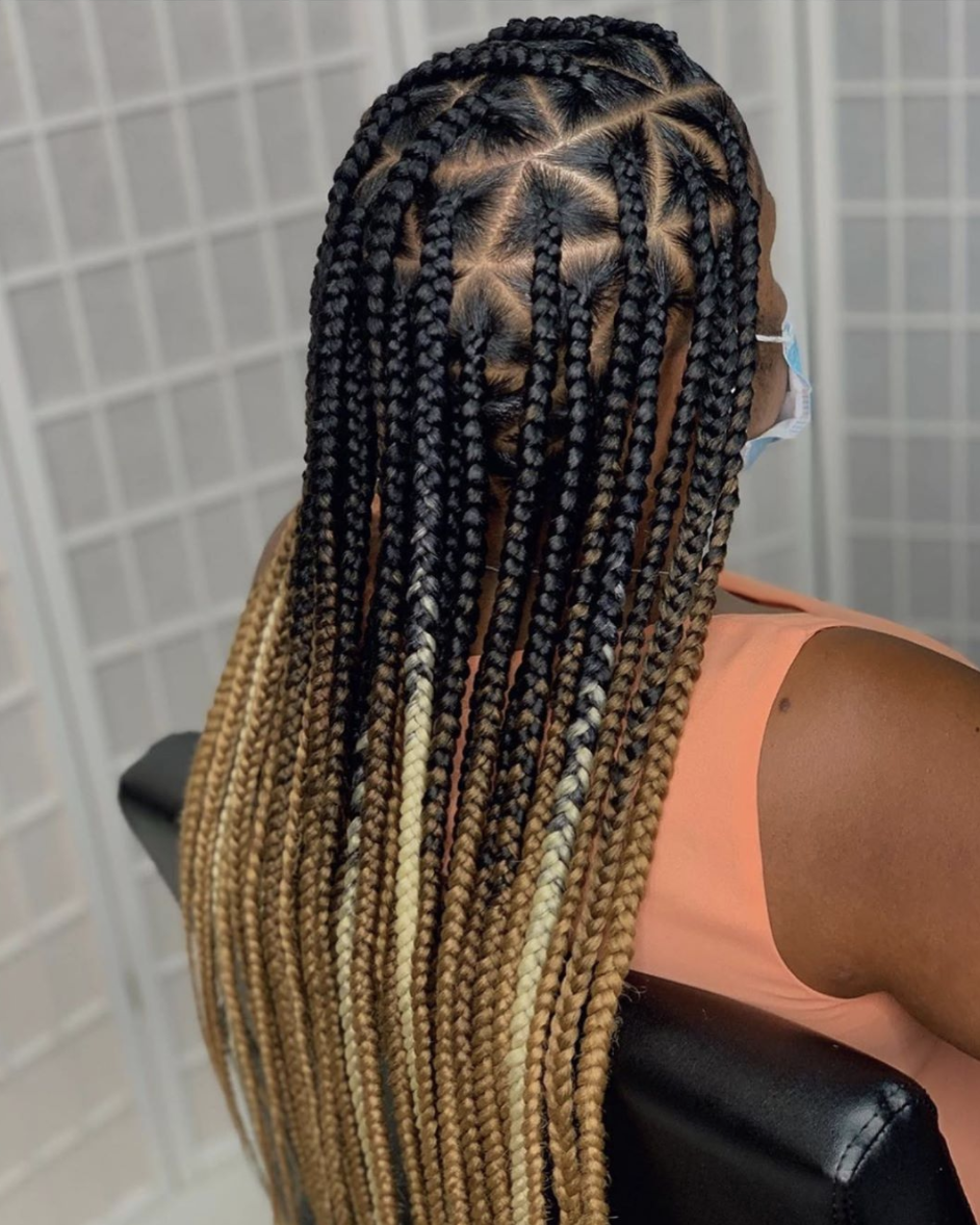 Triangle Box Braids